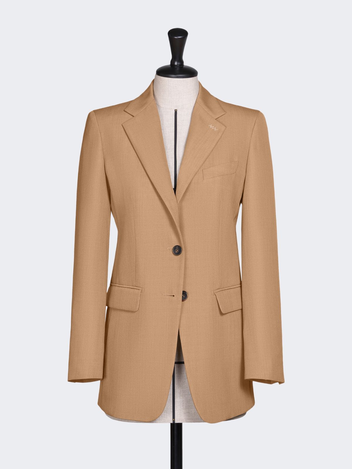 Wool Grain de Poudre single-breasted blazer - CAMEL - Max Mara - 9