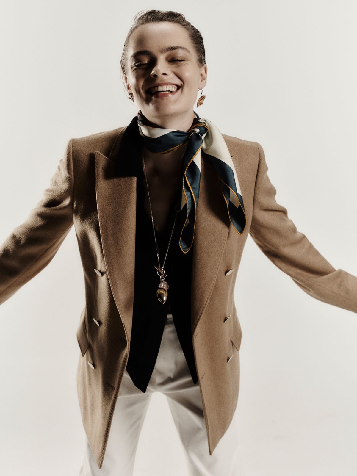 Blazer in sable camel broadcloth - CAMEL - Max Mara
