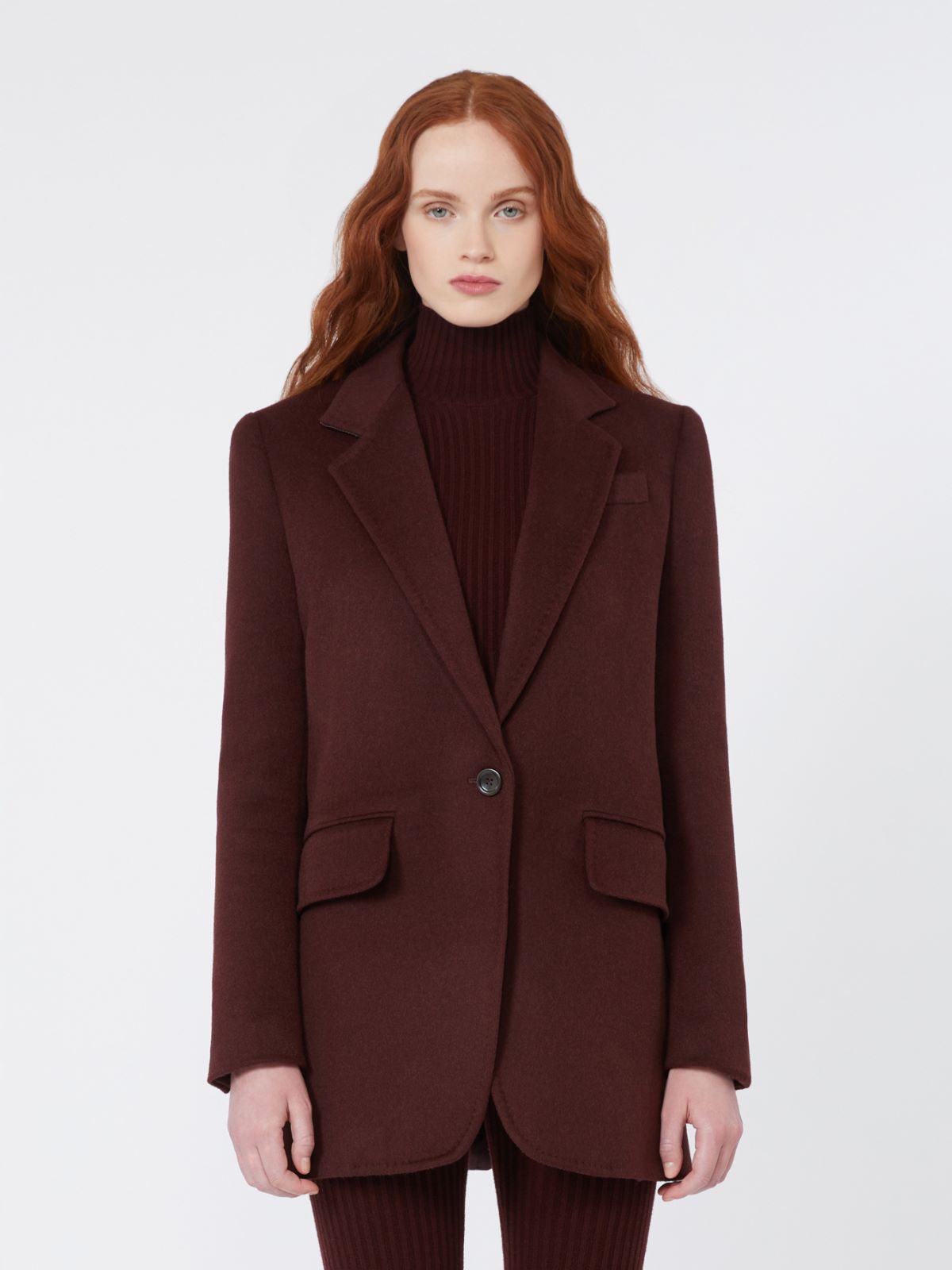 Single-breasted camel blazer - CHERRY - Max Mara - 2