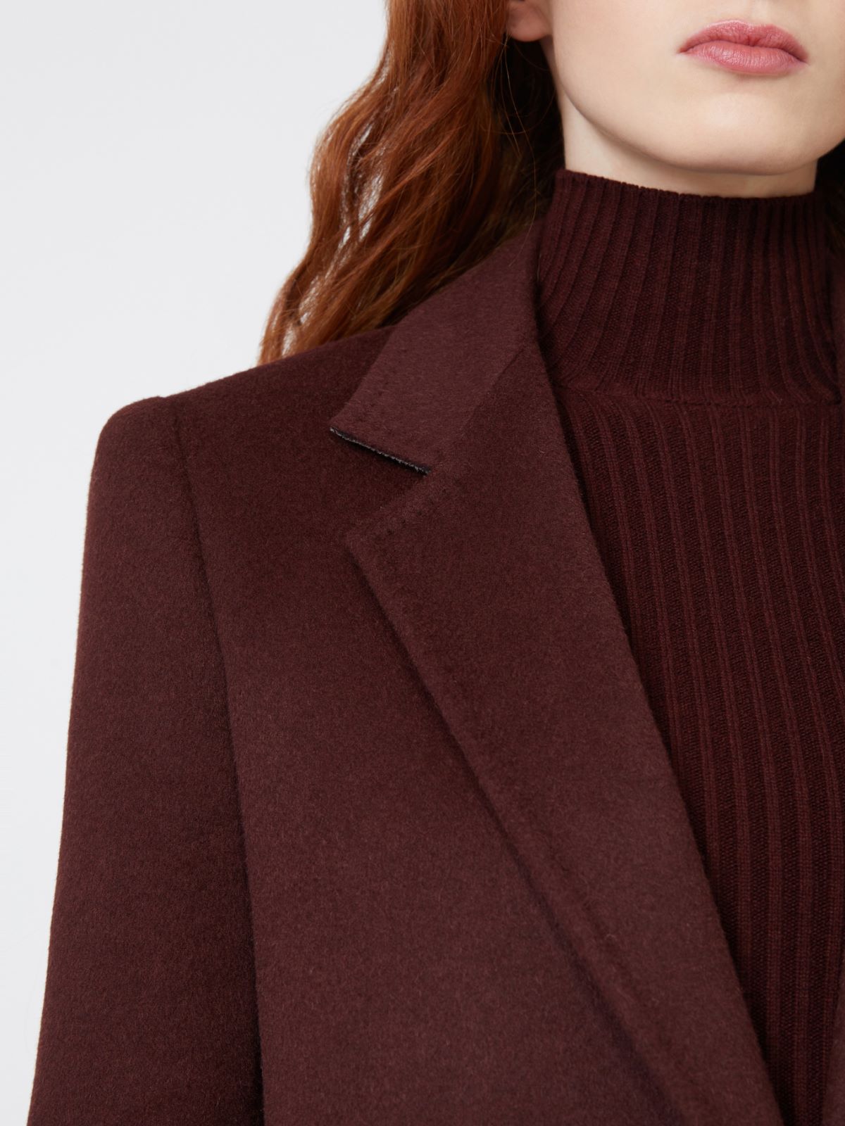 Single-breasted camel blazer - CHERRY - Max Mara - 4