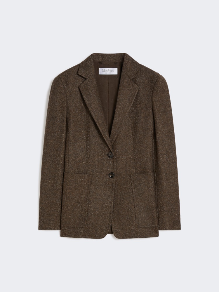 Wool tweed jacket - BROWN - Max Mara