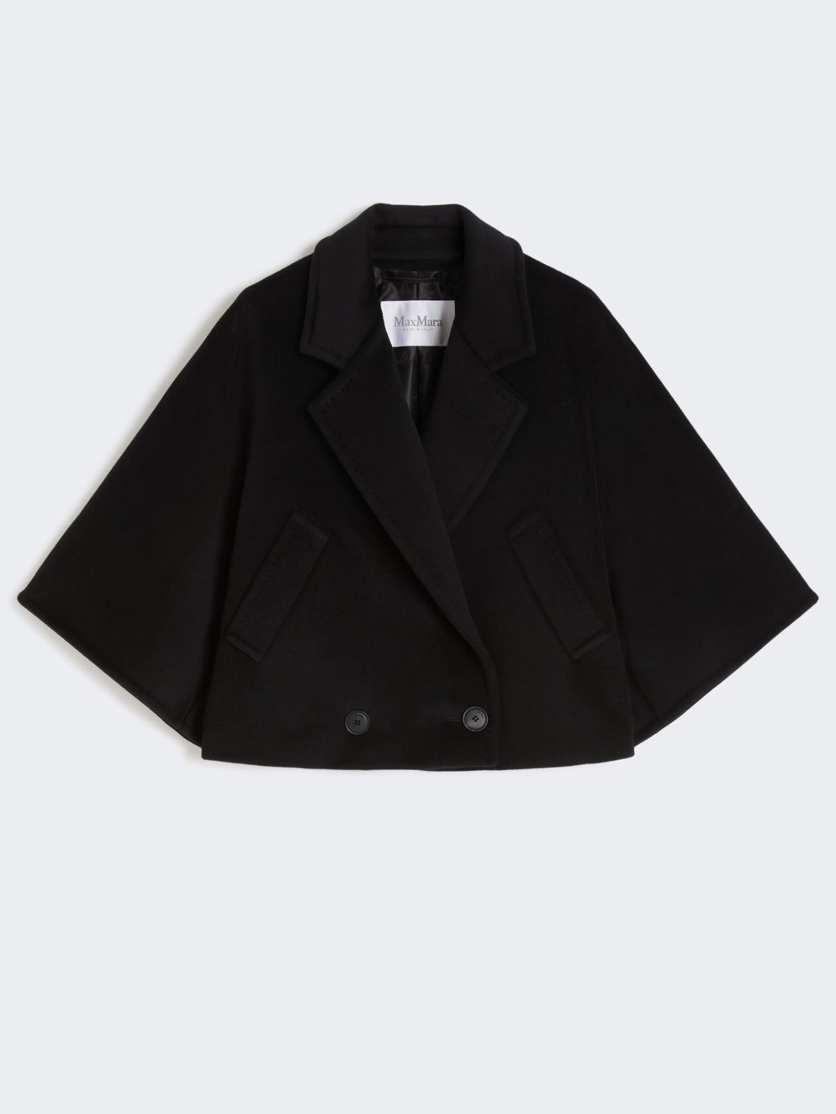 Wool and cashmere cropped jacket - BLACK - Max Mara - 8