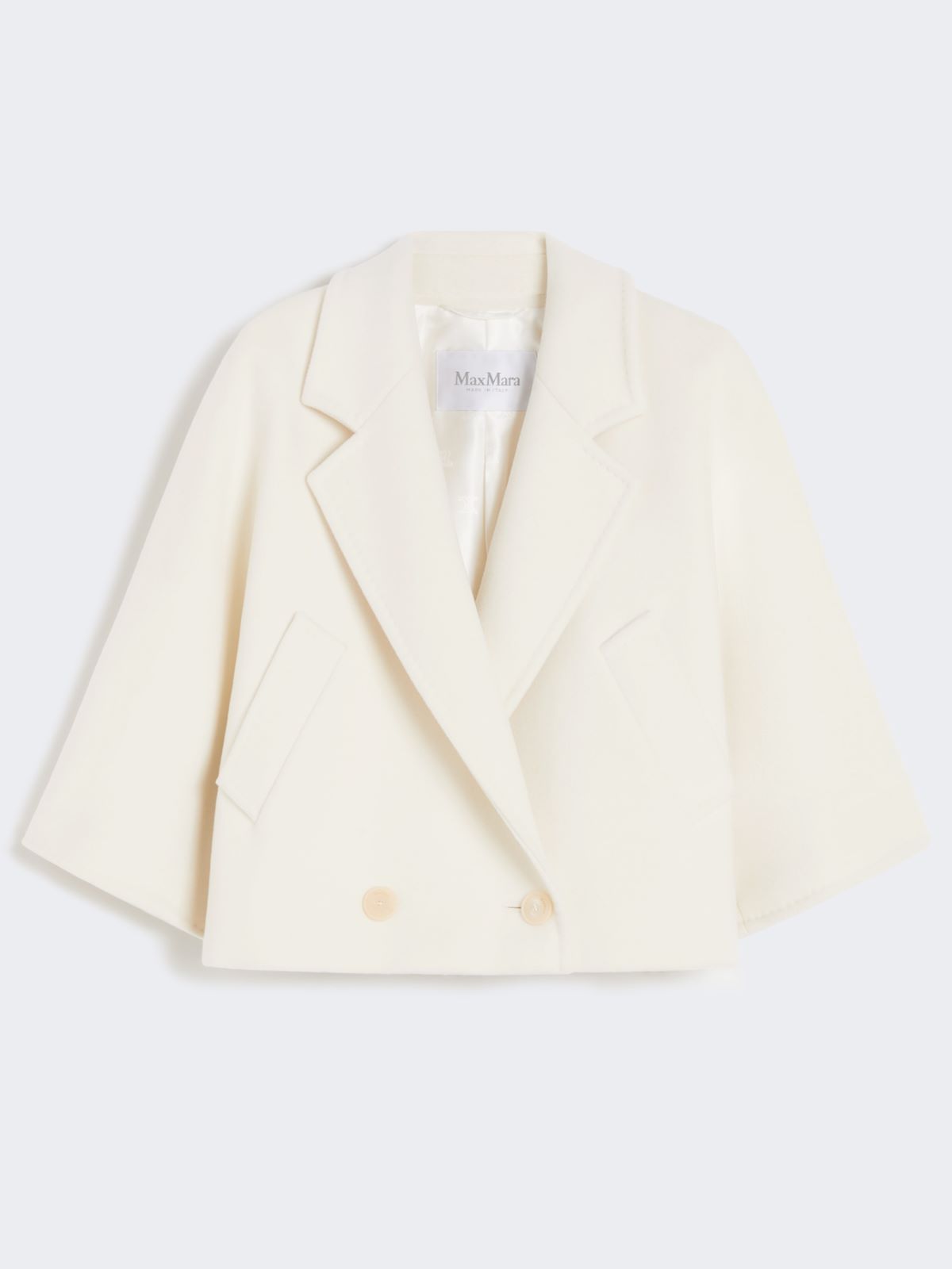Wool and cashmere cropped jacket - WHITE - Max Mara - 9