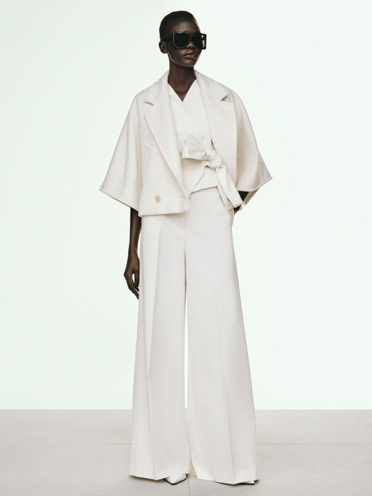 Cropped-Sakko aus Wolle und Kaschmir + WEISS - Max Mara