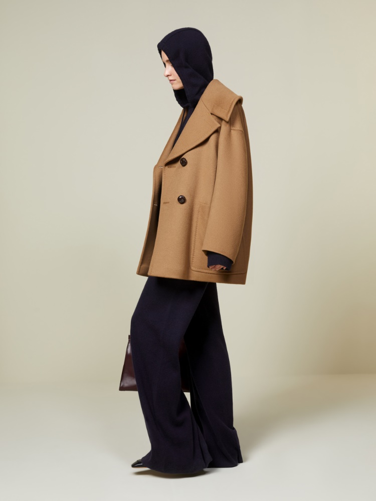 Płaszcz marynarski oversize z kaszmiru - WIELBŁĄDZI - Max Mara