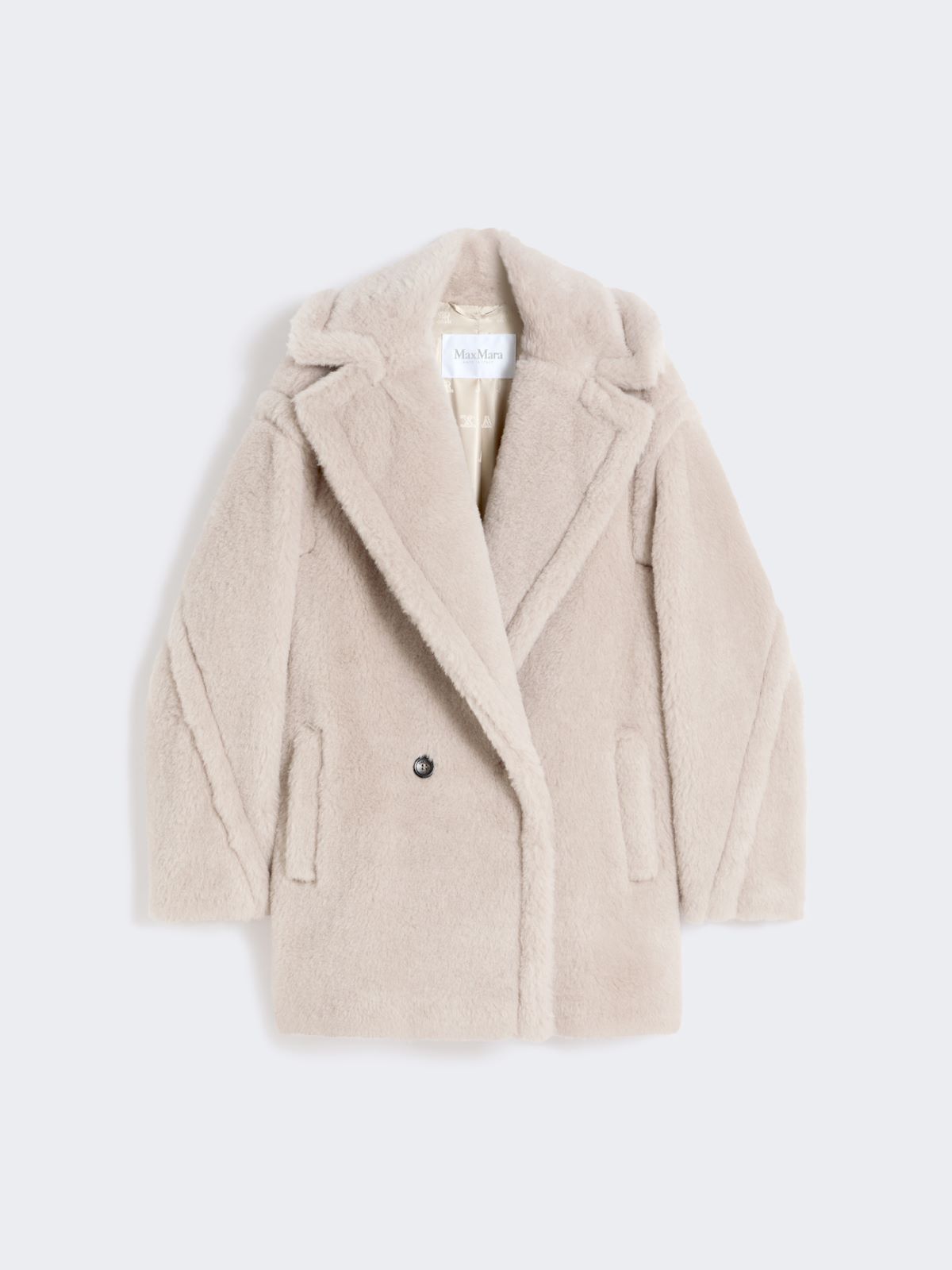 Short Teddy Bear Icon Coat in alpaca and wool - BEIGE - Max Mara - 9