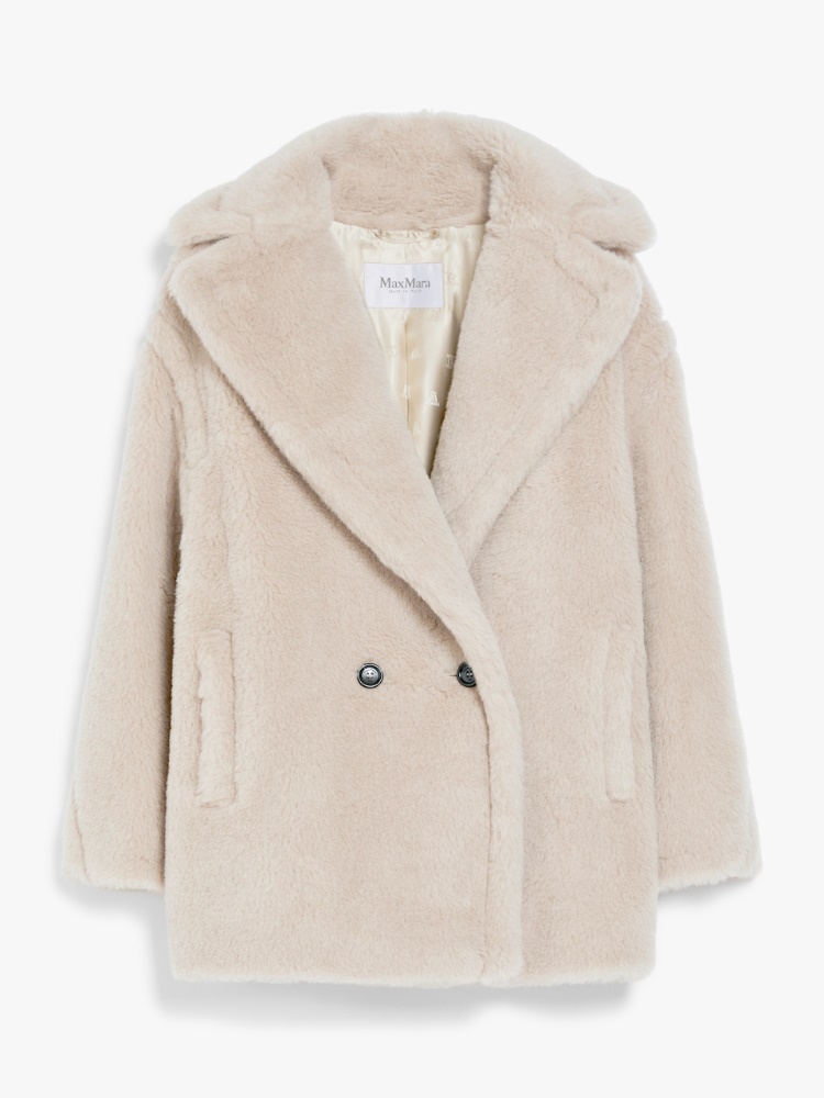 Krótki płaszcz Teddy Bear Icon Coat z alpaki i wełny - BEŻOWY - Max Mara