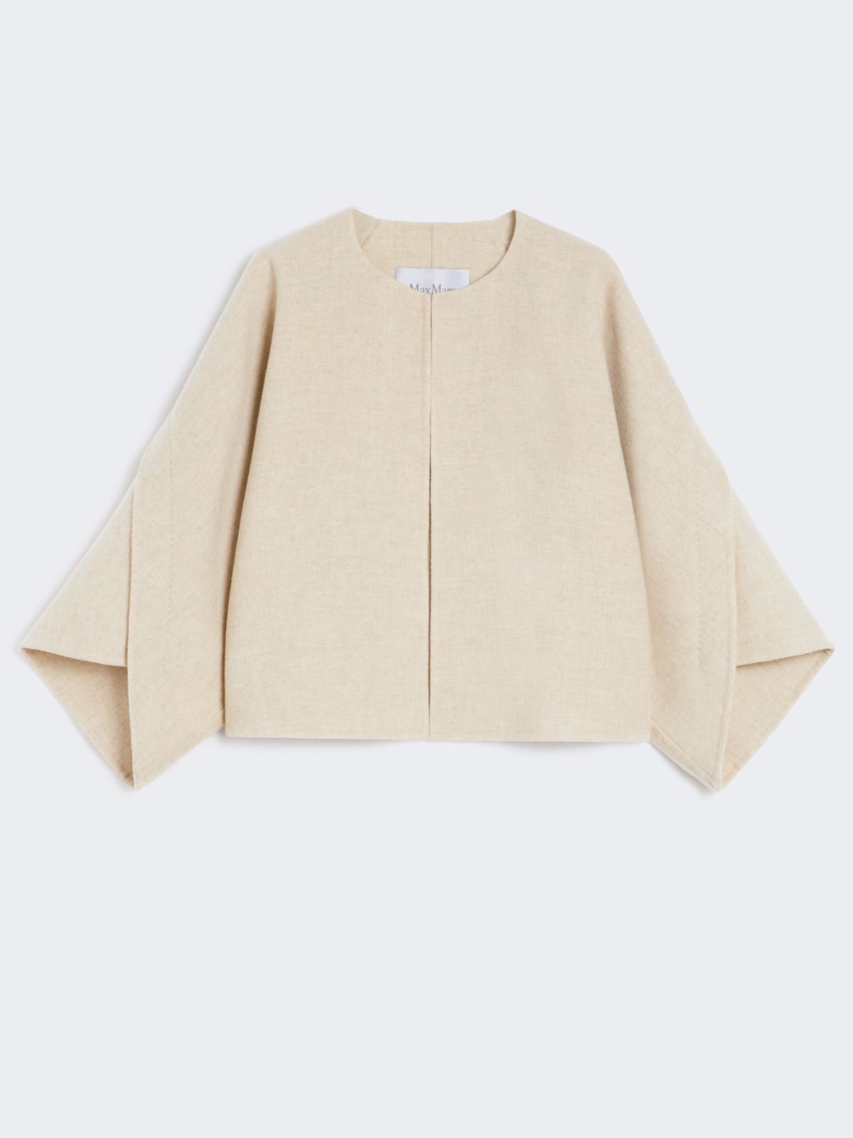Wool and cashmere cloth cropped coat - SAND - Max Mara - 8