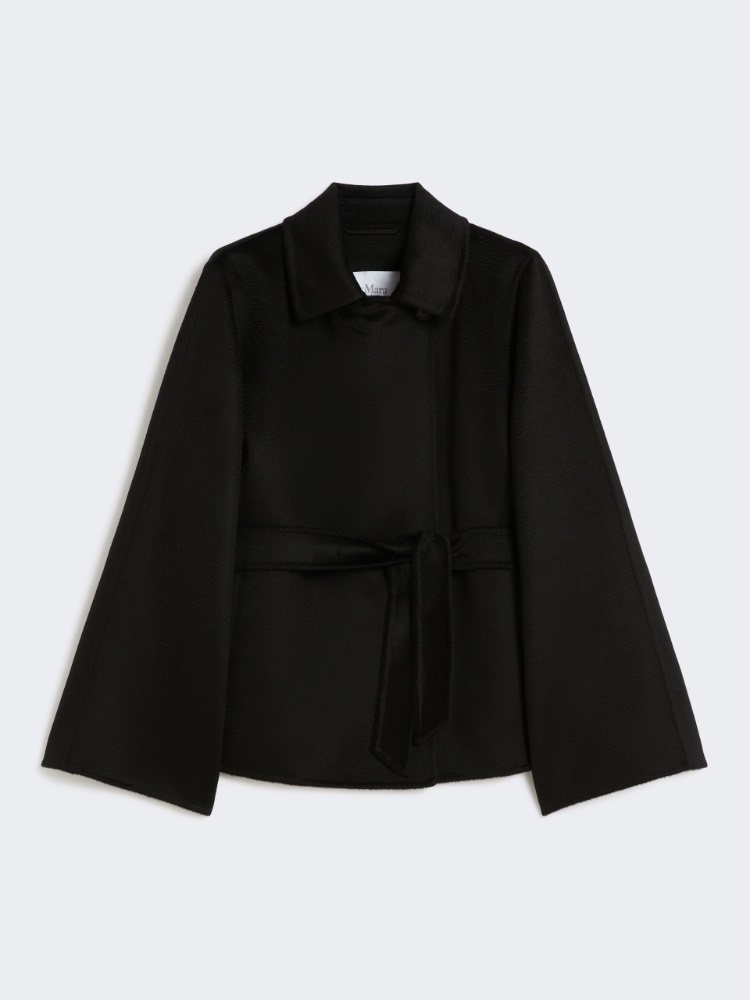 MaxMara 黒 ピーコート　希少　CAMMELL100% 6016095106013-y-