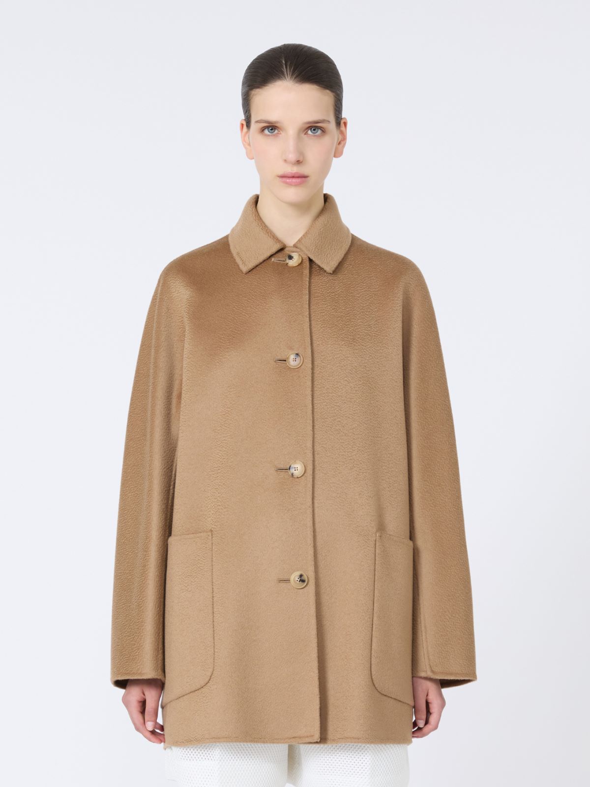 Short pure cashmere coat - CAMEL - Max Mara - 2