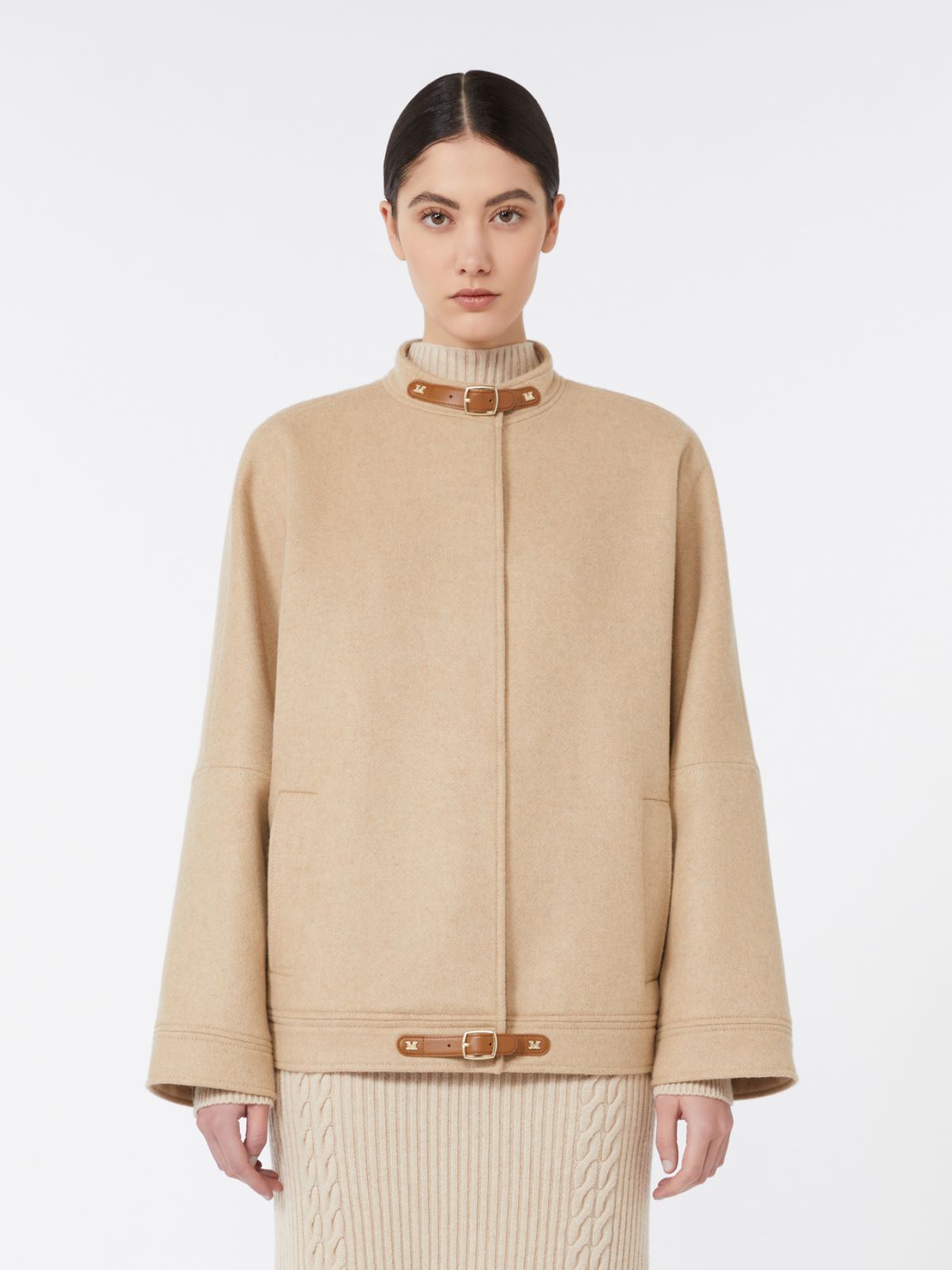 Cashmere, camel and wool bomber jacket - BEIGE - Max Mara - 2