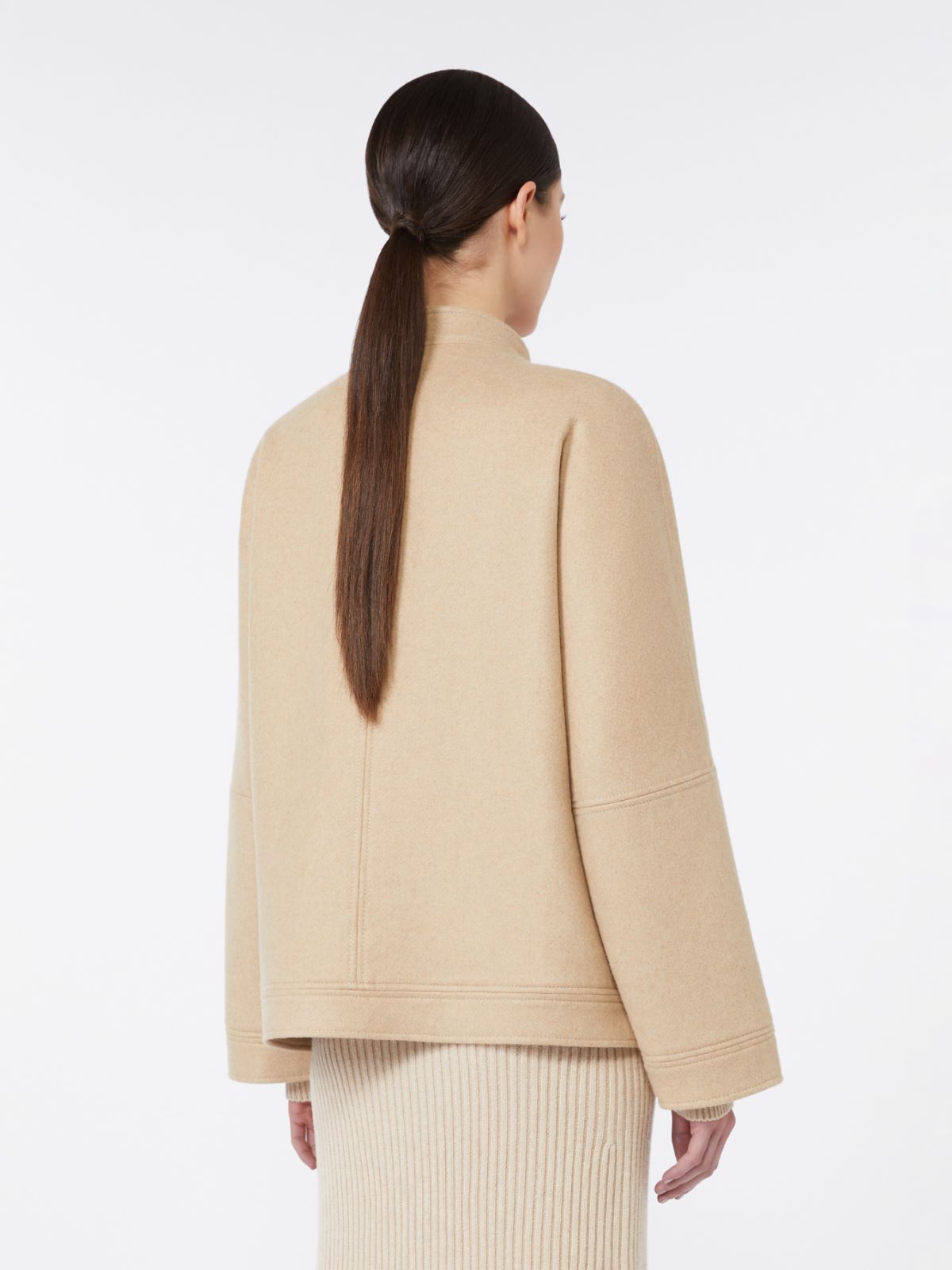 Cashmere, camel and wool bomber jacket - BEIGE - Max Mara - 3
