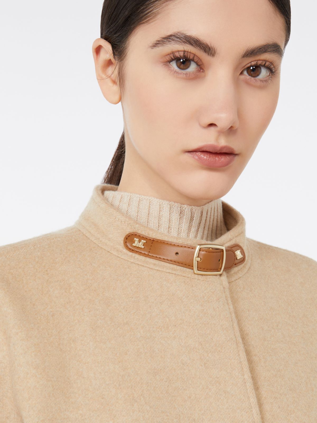 Cashmere, camel and wool bomber jacket - BEIGE - Max Mara - 4
