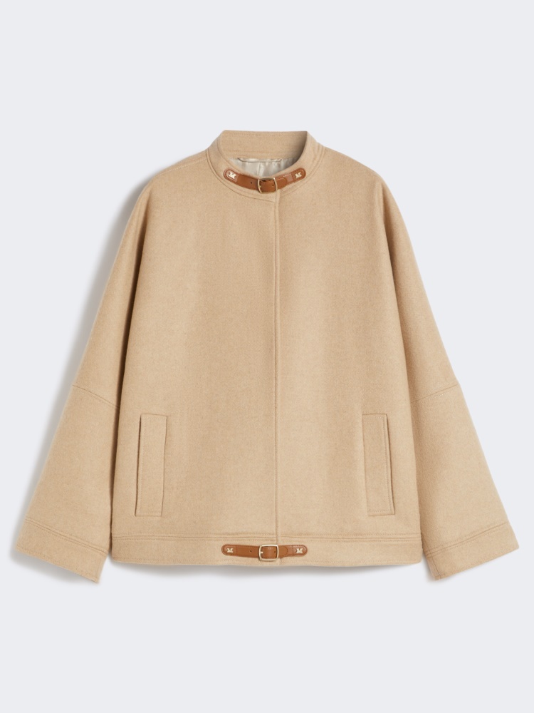 Cashmere, camel and wool bomber jacket - BEIGE - Max Mara