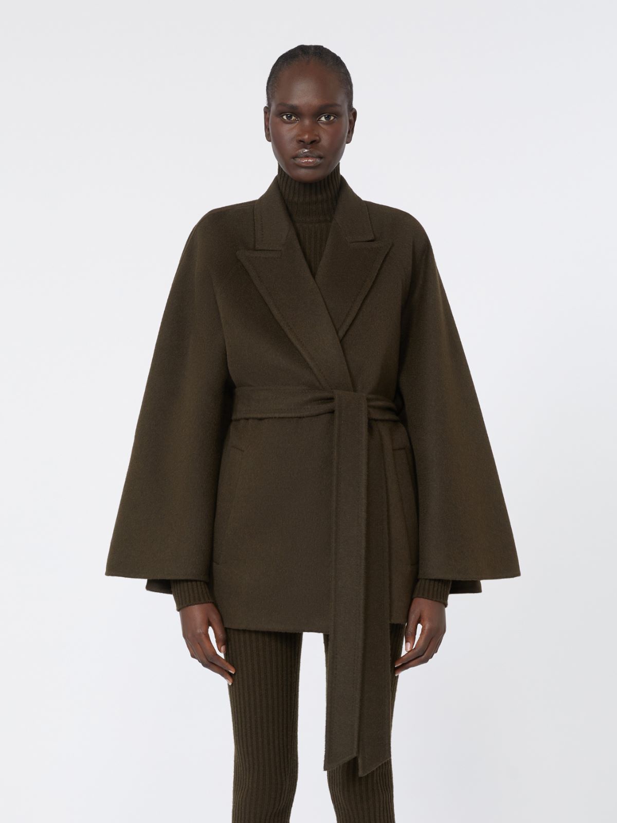 Camel coat with belt - MOSS GREEN - Max Mara - 2