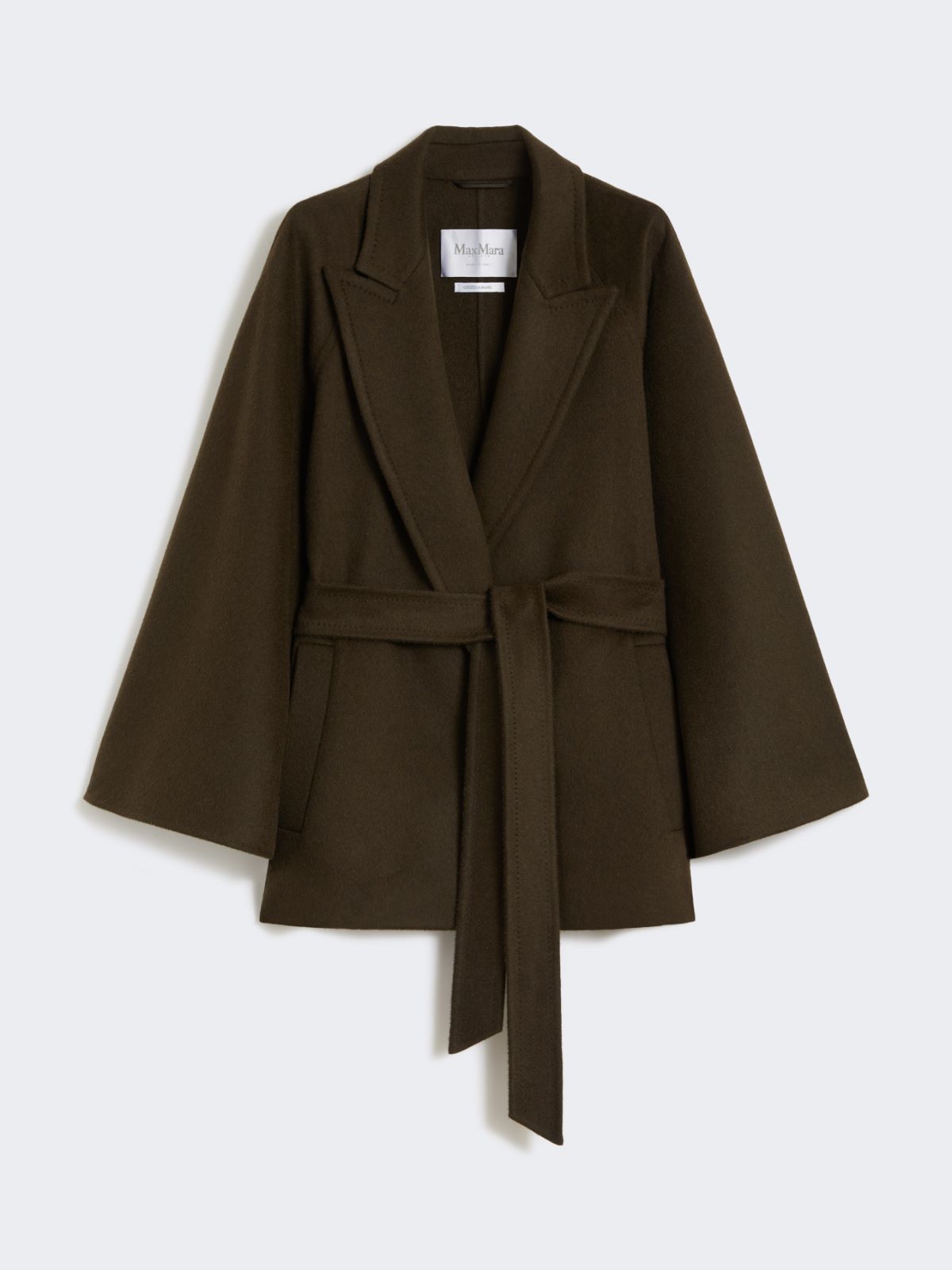 Camel coat with belt - MOSS GREEN - Max Mara - 9