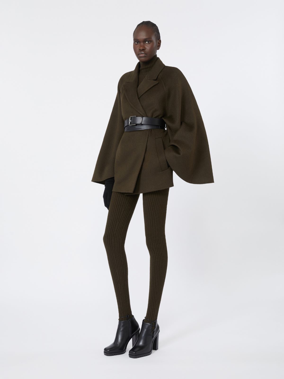 Camel coat with belt - MOSS GREEN - Max Mara