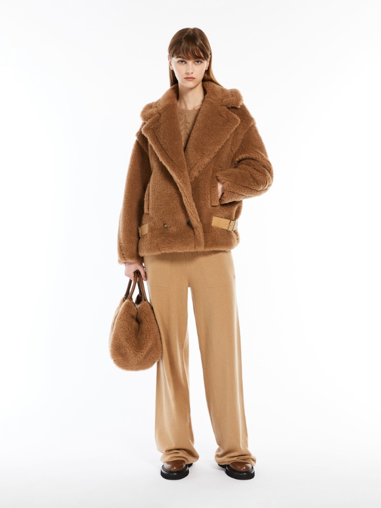 Teddy fabric biker jacket - CAMEL - Max Mara