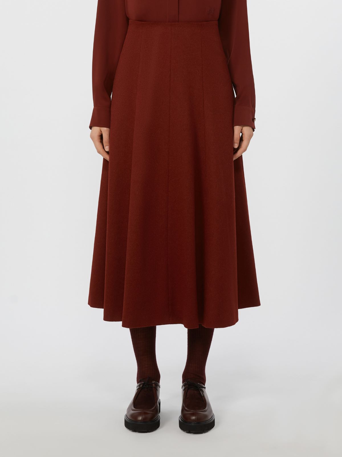 Camel flared skirt - RASPBERRY - Max Mara - 2
