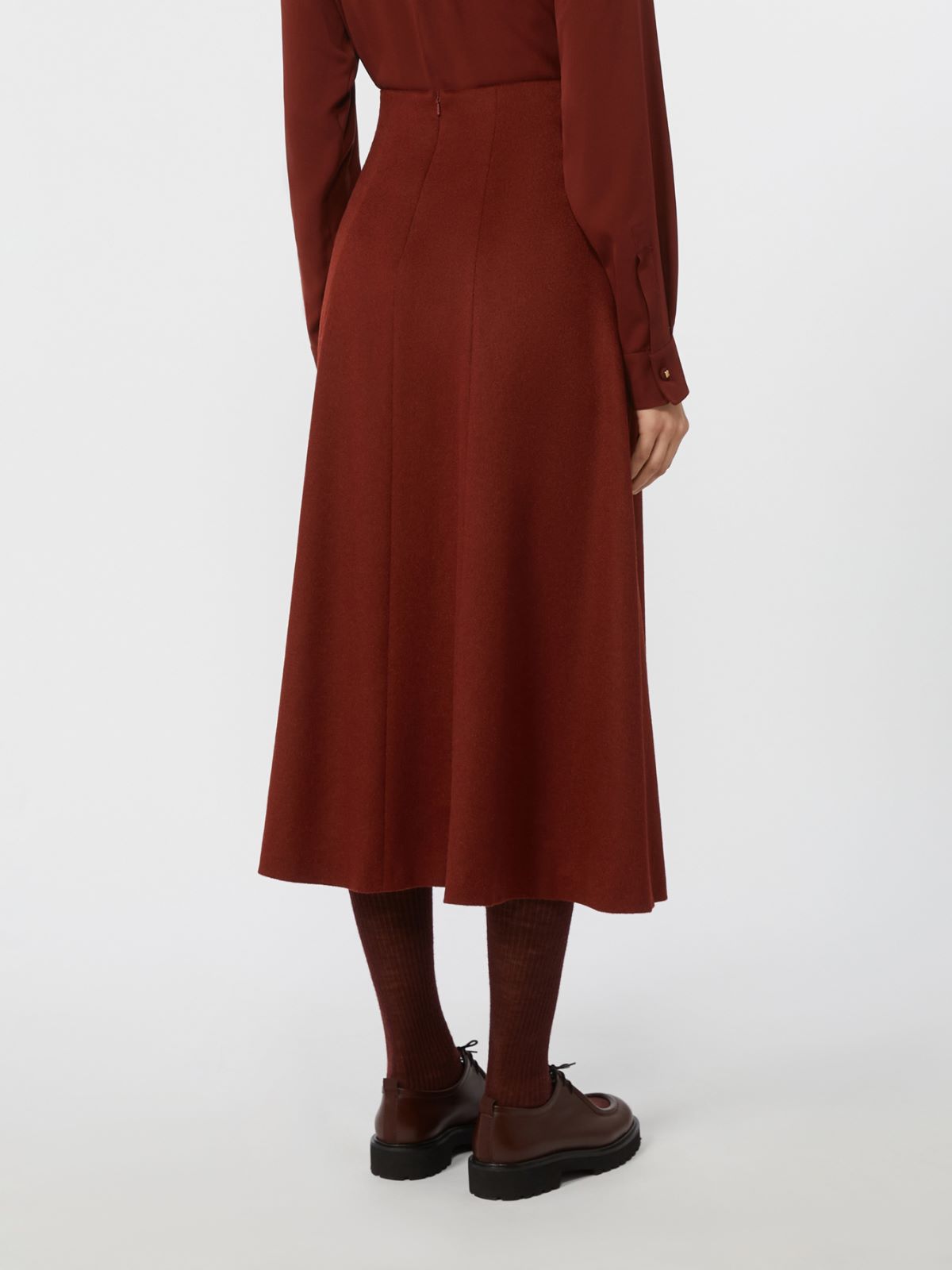 Camel flared skirt - RASPBERRY - Max Mara - 3