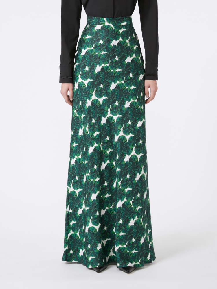 Max Mara マックスマーラ パターン 柄 シルク マキシ スカート MaxMara ELISIR 花柄 ロング スカート シルク ツイル ボトムス