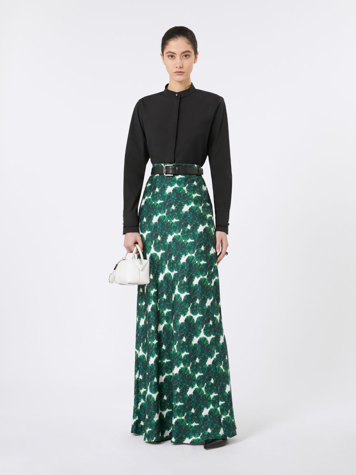 Long printed silk skirt - EMERALD - Max Mara - 8