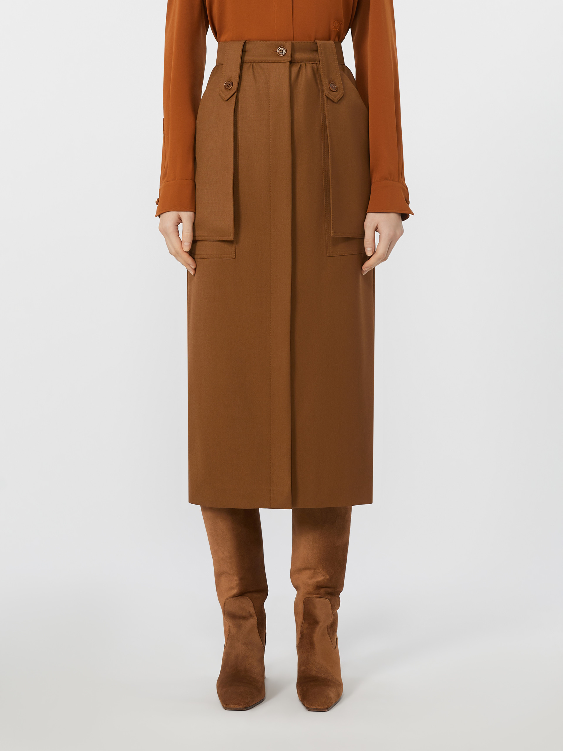 바데스 버진울 스커트 - TOBACCO - Max Mara - 2