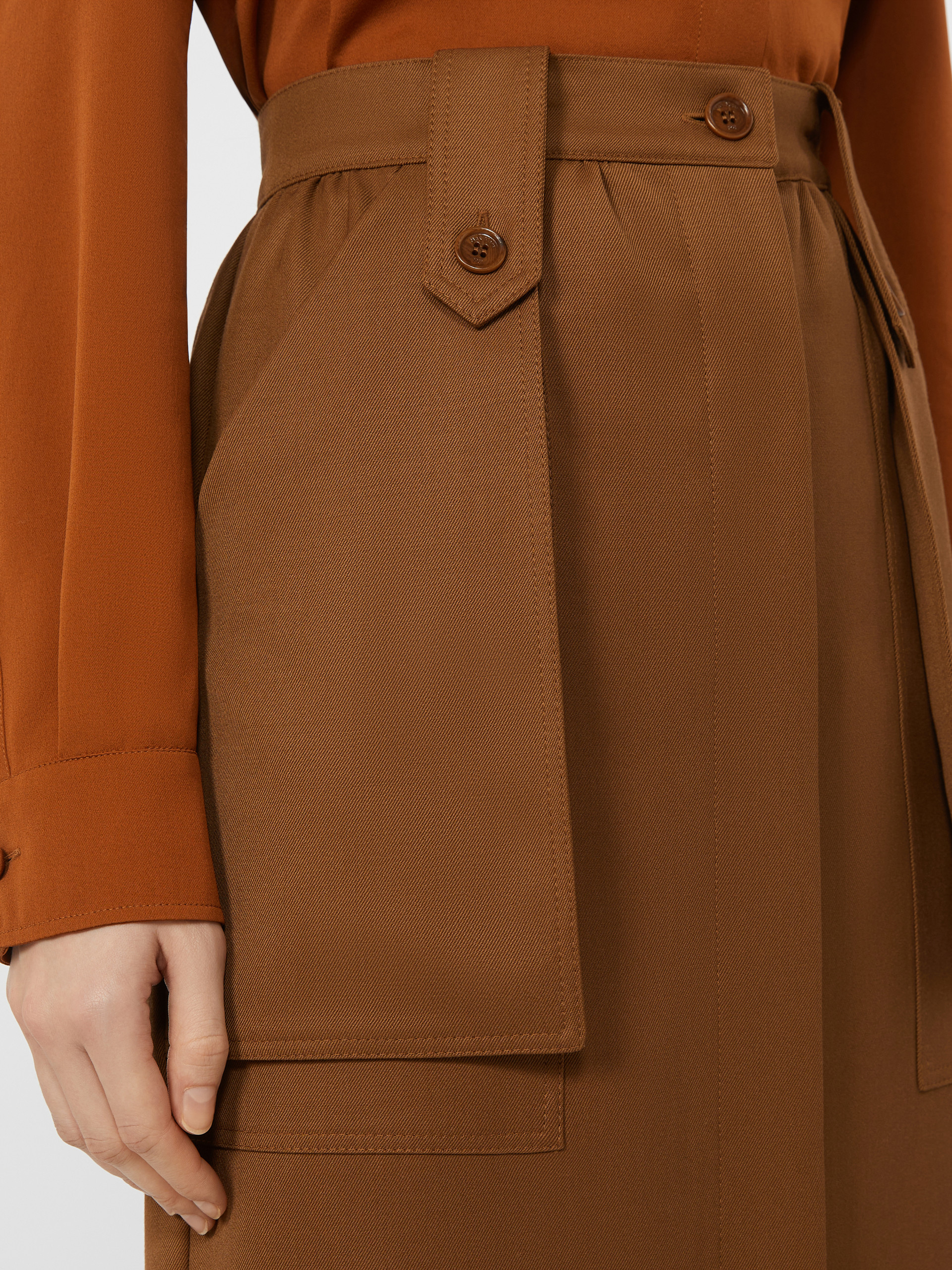 바데스 버진울 스커트 - TOBACCO - Max Mara - 4