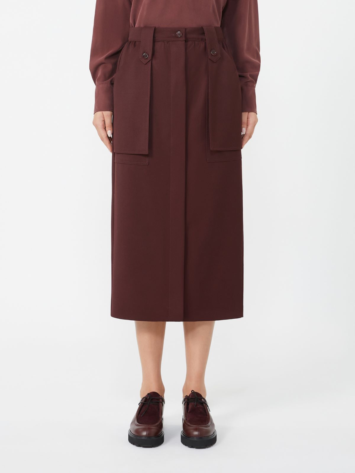 바데스 버진울 스커트 - CHERRY - Max Mara - 4