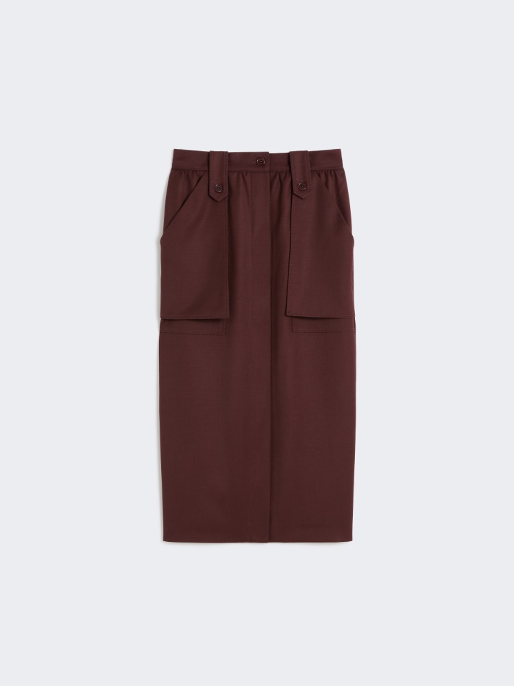 바데스 버진울 스커트 - CHERRY - Max Mara