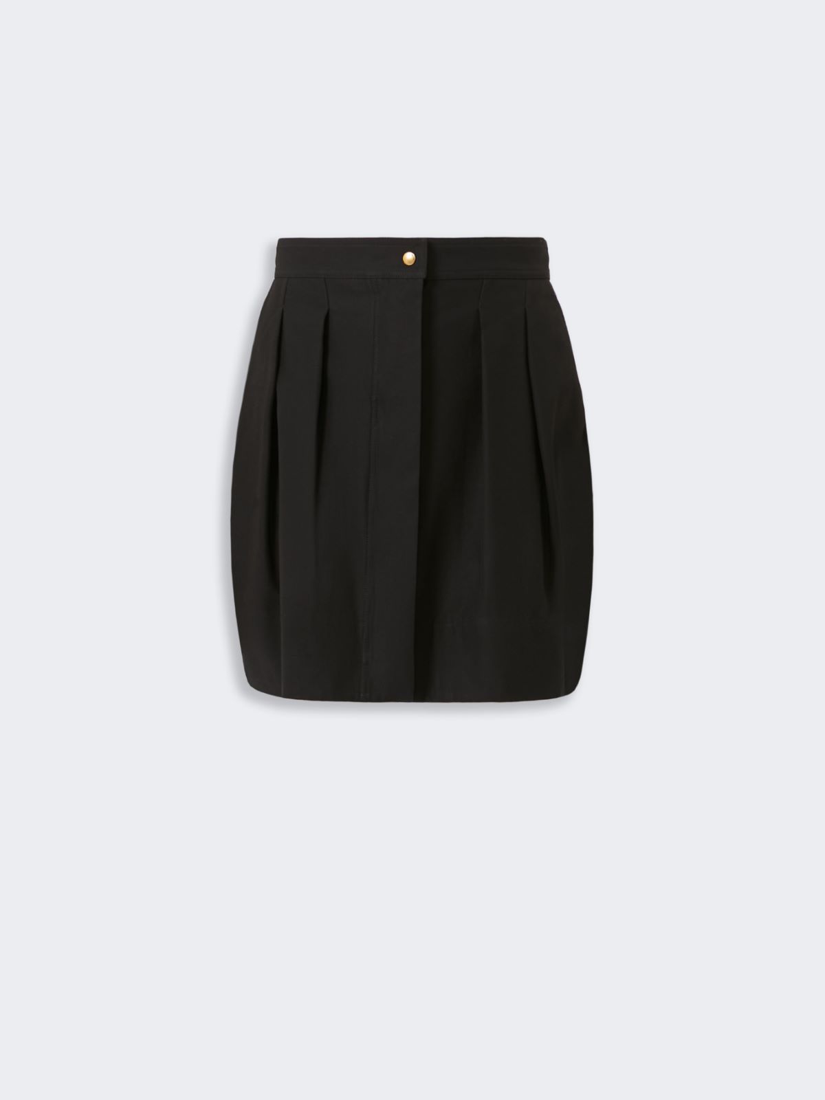 Short cotton twill skirt - BLACK - Max Mara - 9