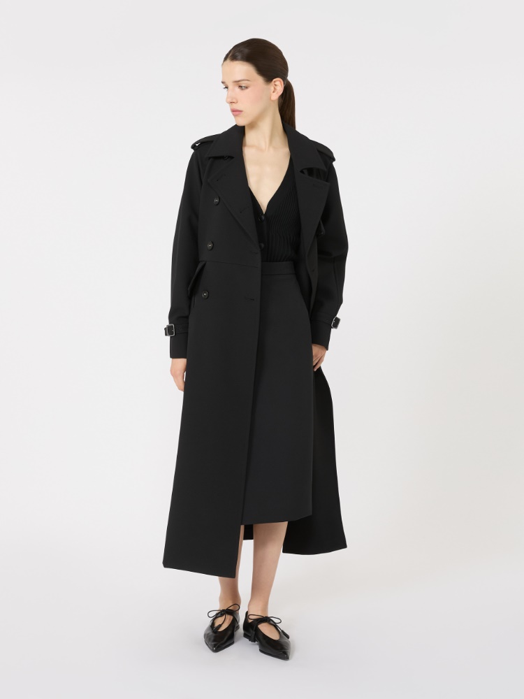 Stretch fabric sheath dress - BLACK - Max Mara