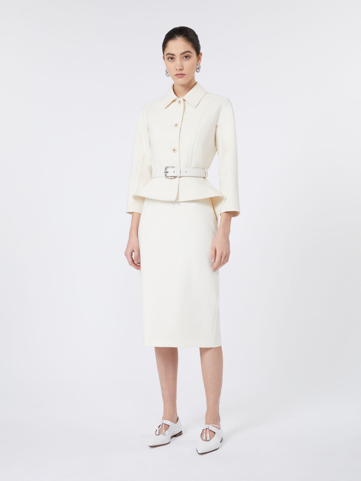Stretch fabric sheath dress - IVORY - Max Mara
