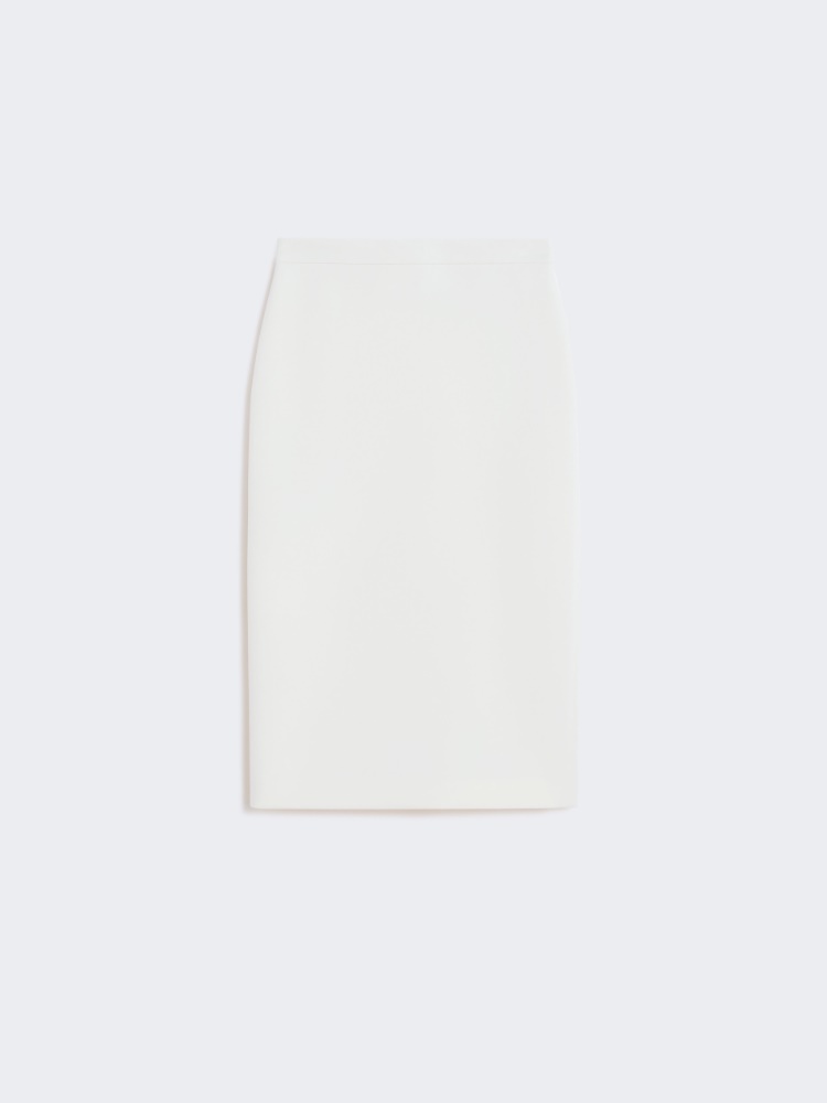 Falda de tubo en tejido elástico - MARFIL - Max Mara