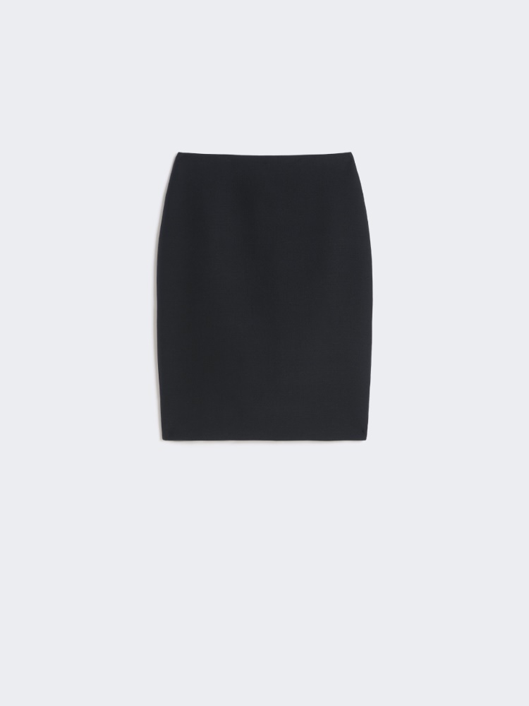 Gonna tubino in lana e seta - NERO - Max Mara