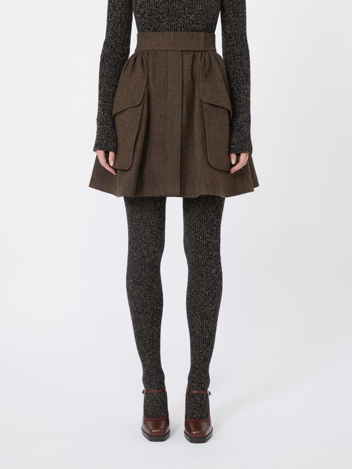 Short wool skirt - BROWN - Max Mara - 2