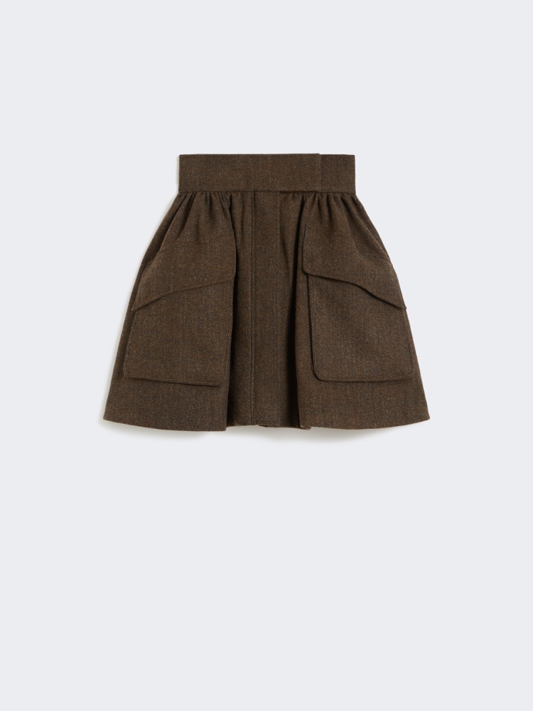 Short wool skirt - BROWN - Max Mara