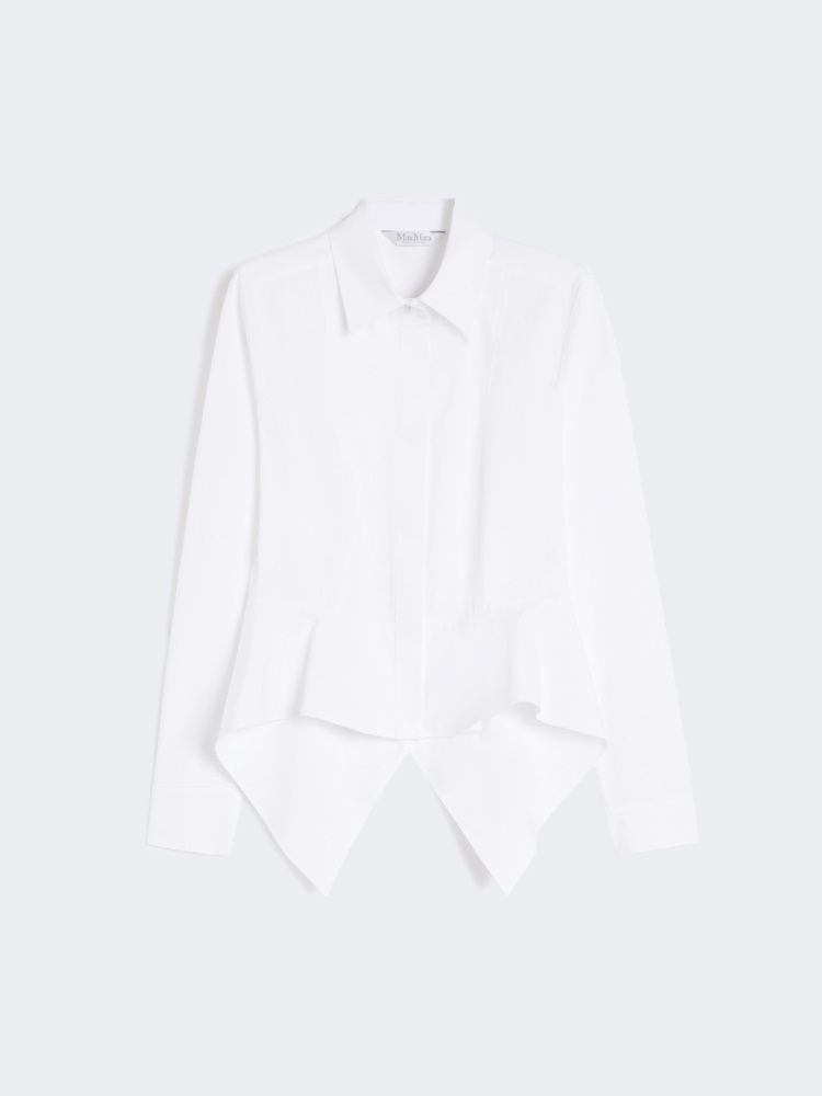 Cotton poplin shirt - OPTICAL WHITE - Max Mara