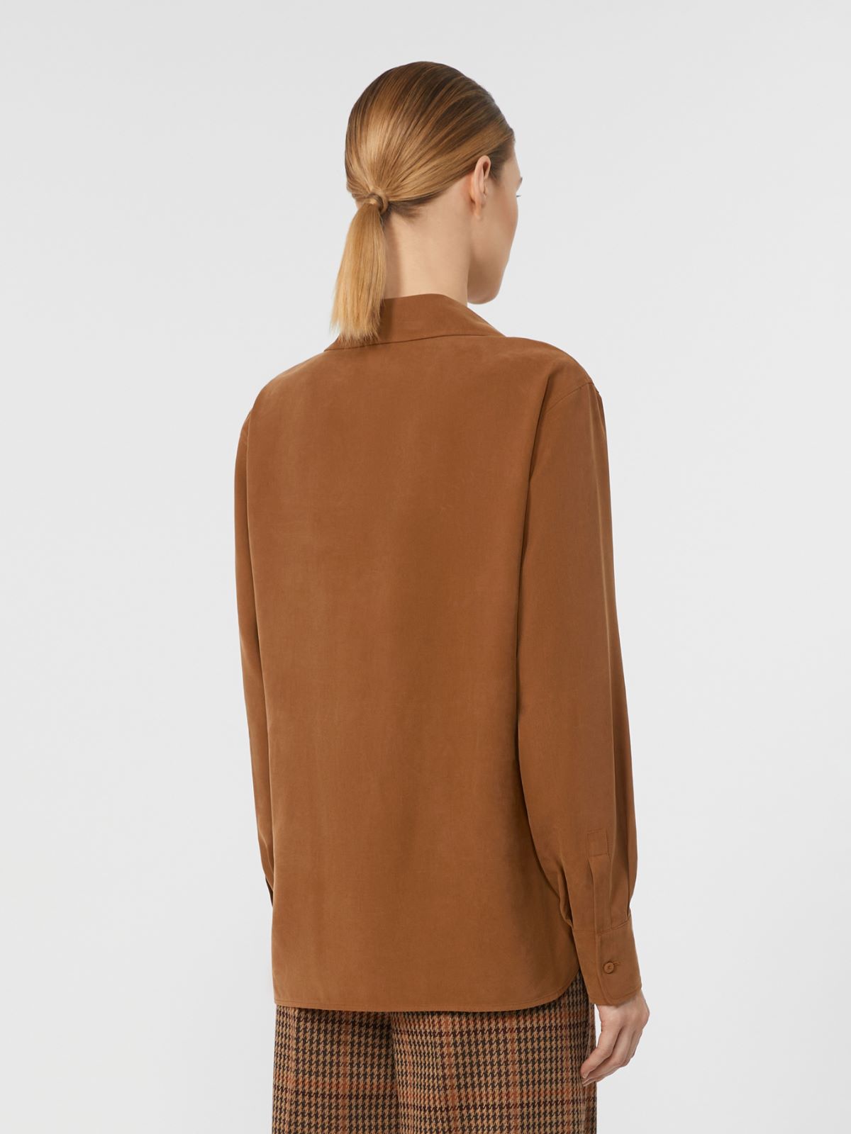 Hemdbluse aus Seidencanvas - BRONZE - Max Mara - 3