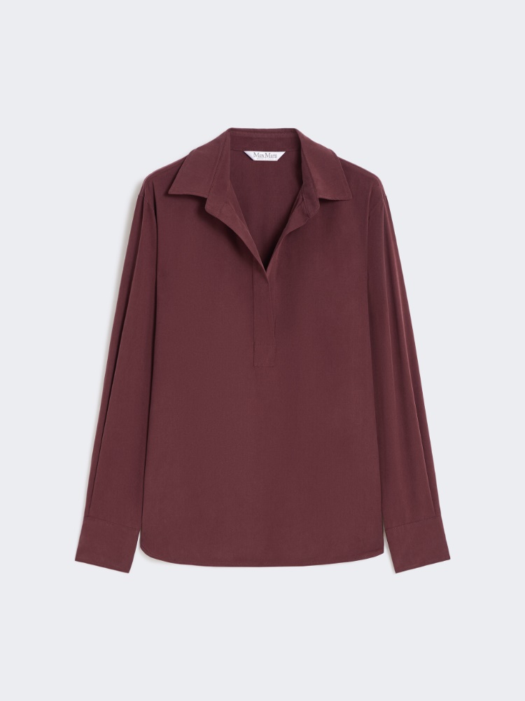 Silk canvas shirt - CHERRY - Max Mara