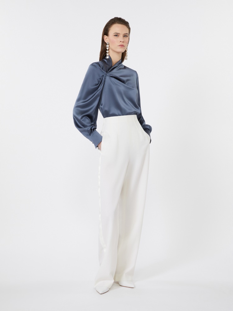 Silk satin blouse - DARK GREY - Max Mara