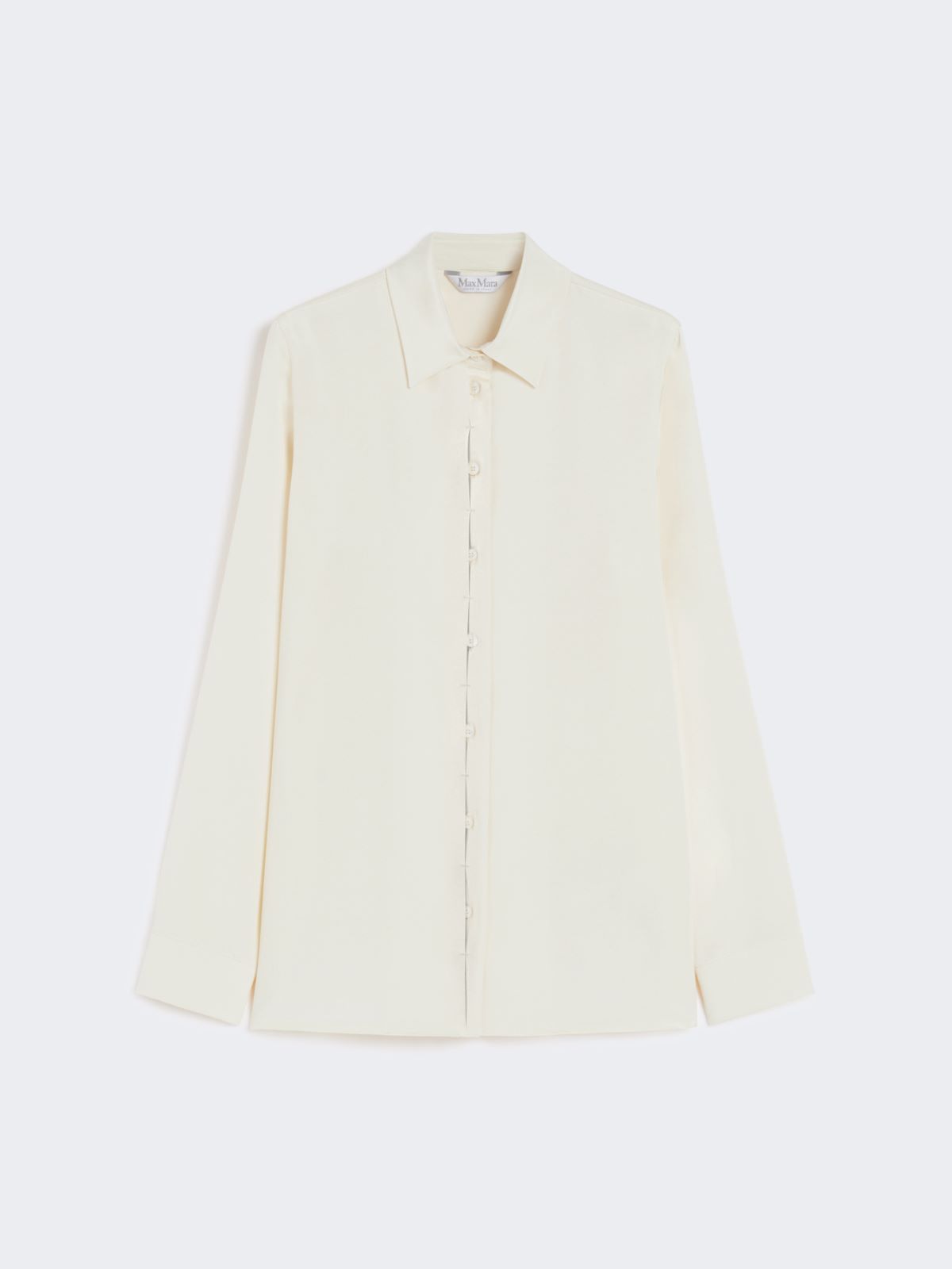 Stretch silk cady shirt - IVORY - Max Mara - 8