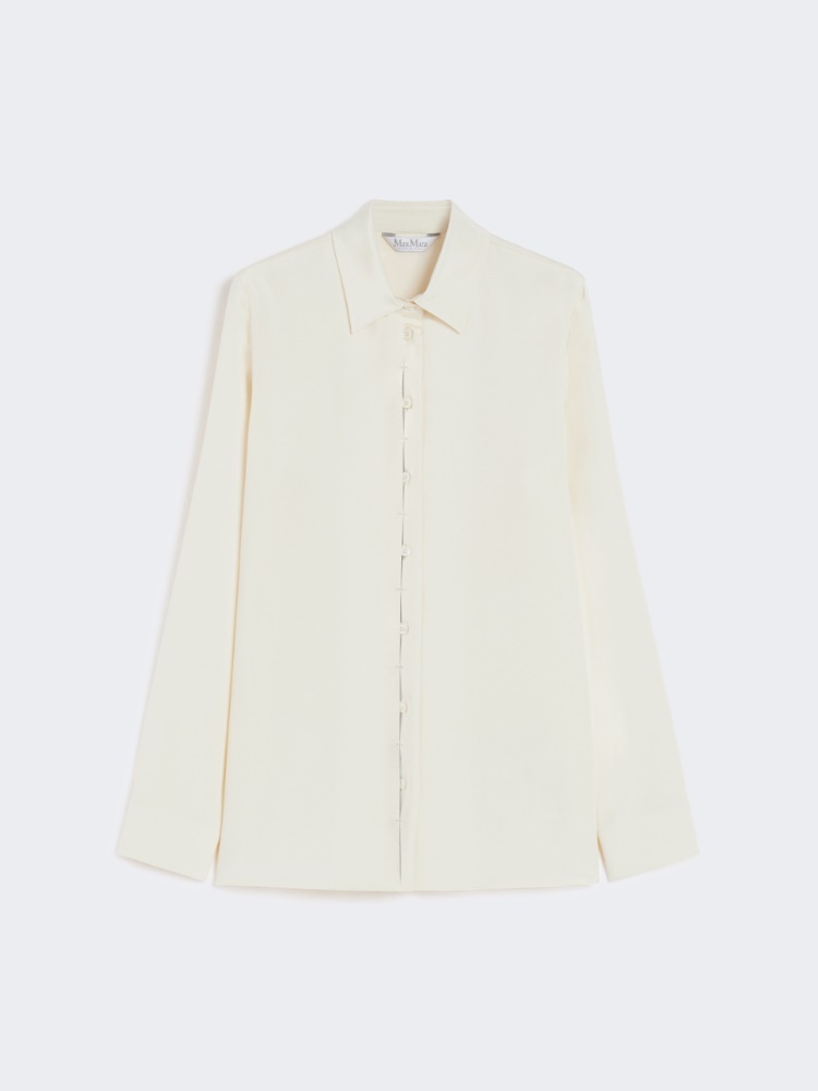 Tシャツ・カットソー Max Mara Cream stretch silk Avion shirt Stretch silk cady shirt, ivory | 