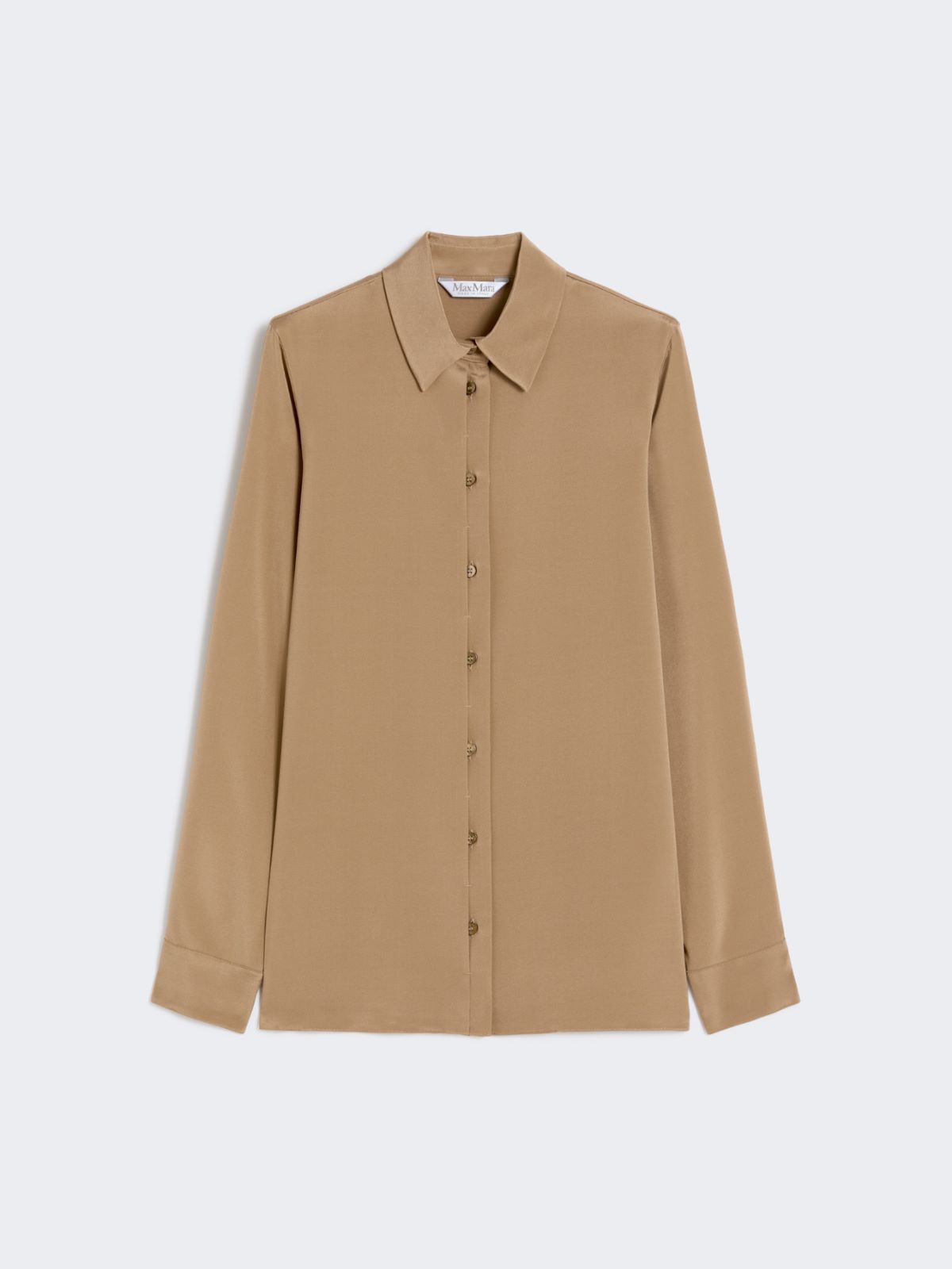 Stretch silk cady shirt - HAZELNUT BROWN - Max Mara - 8