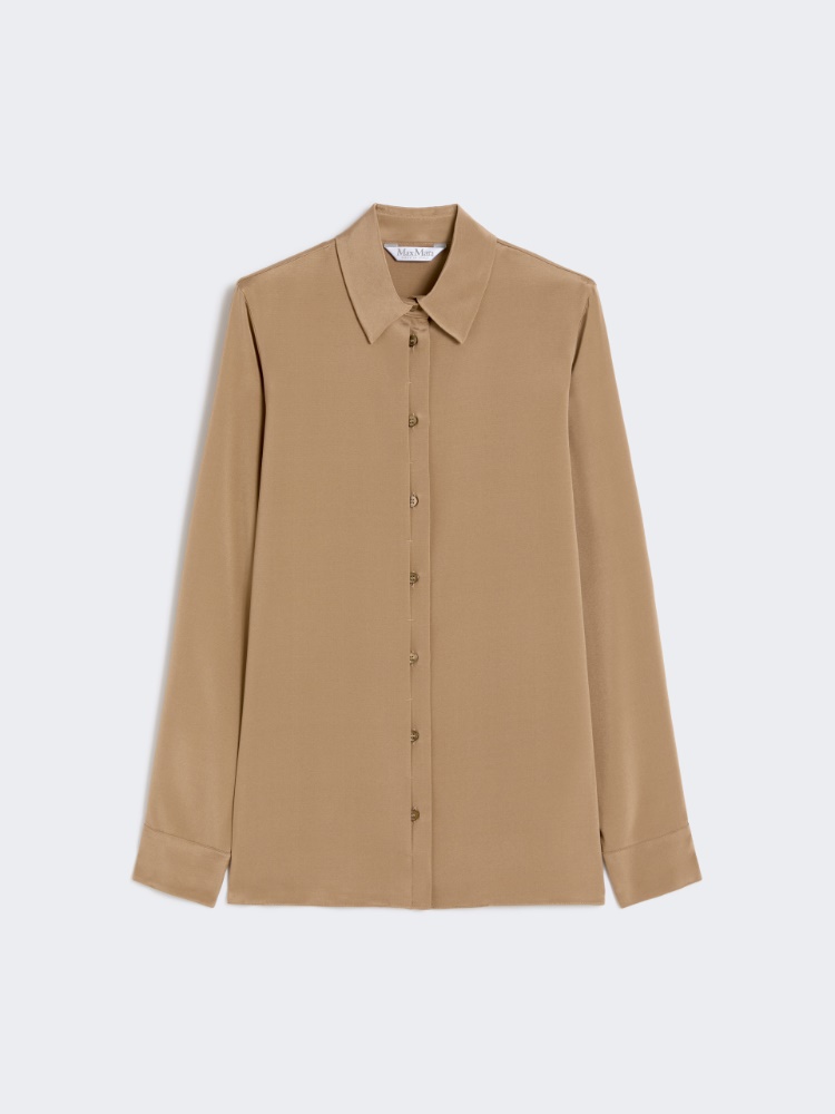 Tシャツ・カットソー Max Mara Cream stretch silk Avion shirt Max Mara Cream Stretch Silk Avion Shirt | italist
