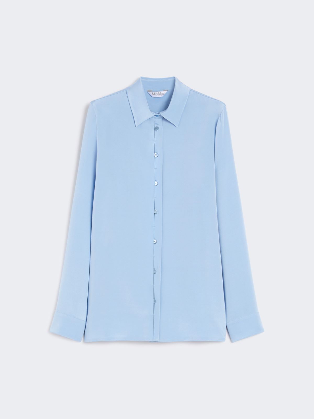 Stretch silk cady shirt - LIGHT BLUE - Max Mara - 9