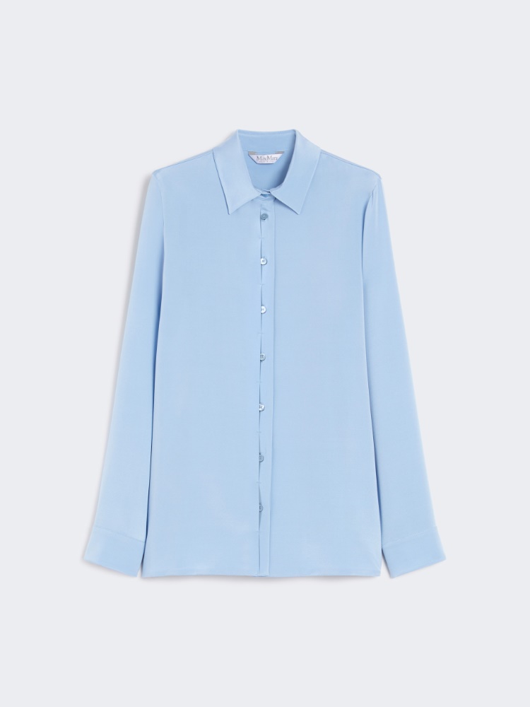 Stretch silk cady shirt - LIGHT BLUE - Max Mara