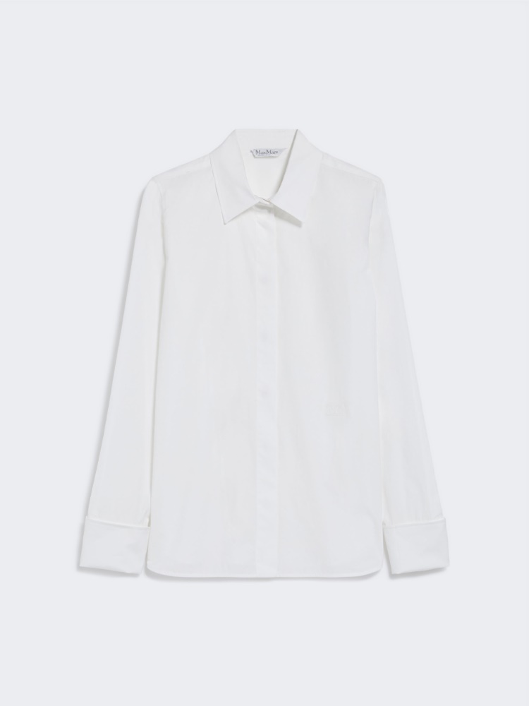 Camisa de algodón con logotipo - BLANCO OPTICO - Max Mara