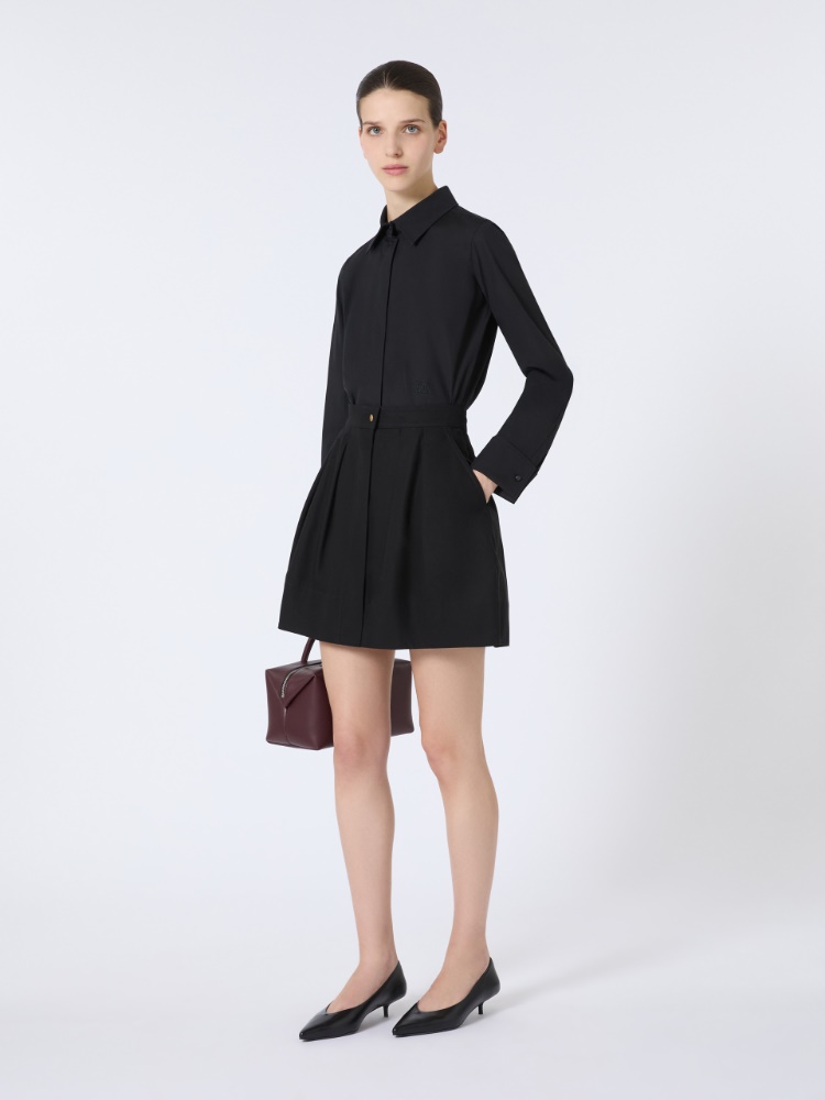 Bawełniana koszula z logo - CZARNY - Max Mara - 2