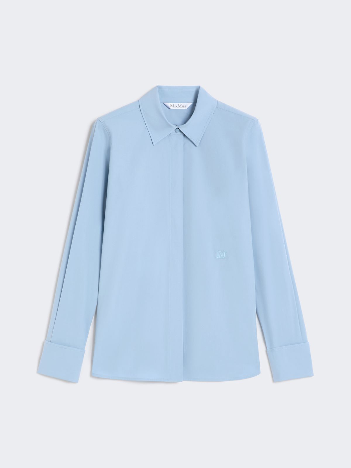 Cotton logo shirt - LIGHT BLUE - Max Mara - 9